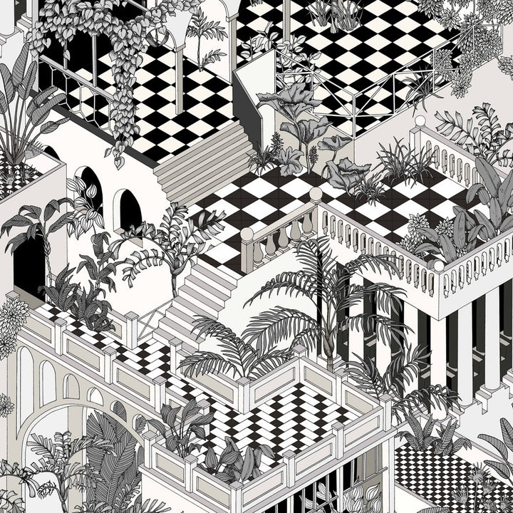 Miami Black/White by Cole & Son Wallcovering COLE & SON ICONS PAPER - 100% United Kingdom Horizontal: and Vertical: 35.4 27 - Fabric Carolina -