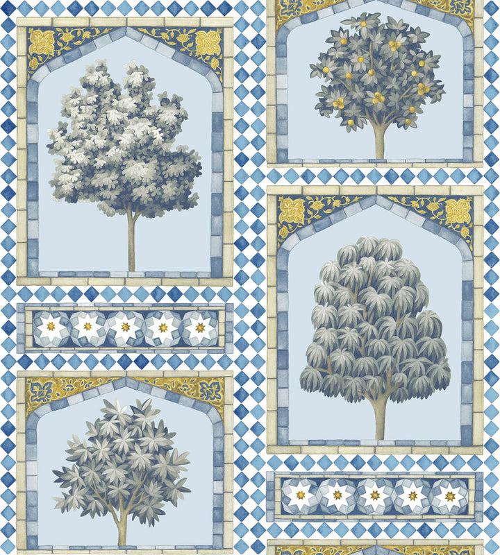 Sultan'S Palace China Blue & Ochre by Cole & Son Wallcovering