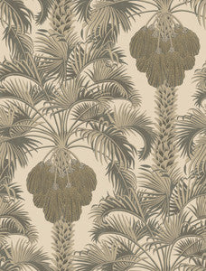 Hollywood Palm Silver & Charcoal by Cole & Son Wallcovering