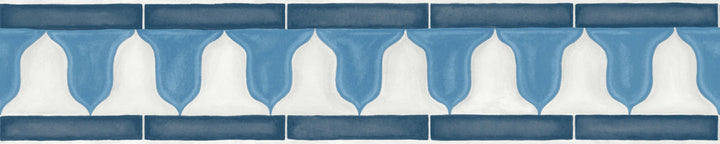 Zellige Border China Blue & White by Cole & Son Wallcovering