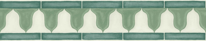 Zellige Border Olive by Cole & Son Wallcovering
