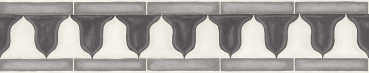 Zellige Border Soot & Snow by Cole & Son Wallcovering