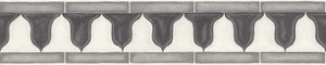Zellige Border Soot & Snow by Cole & Son Wallcovering