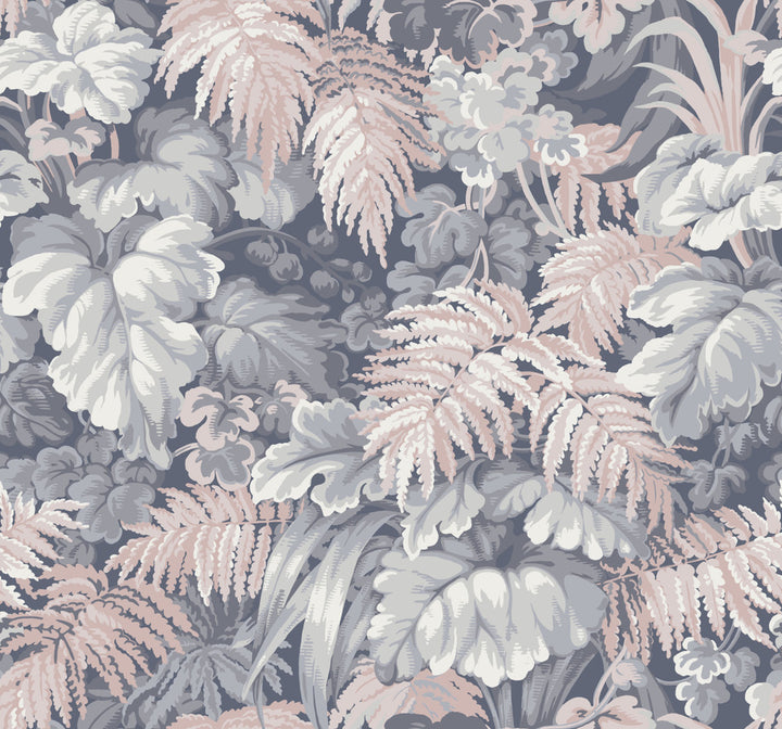 Royal Fernery Slate Blue & Blush Pink by Cole & Son Wallcovering