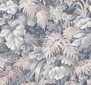 Royal Fernery Slate Blue & Blush Pink by Cole & Son Wallcovering