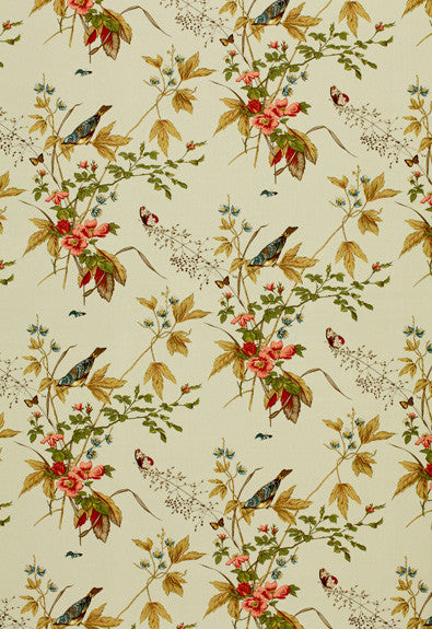 Early Spring Aqua 1137034 by Schumacher Fabric Classic-Prints 100% Cotton - Horizontal: 28 and Vertical: 17.5 56.375 - Fabric Carolina -
