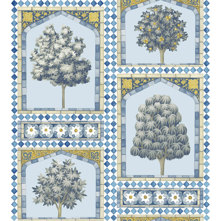 Sultan'S Palace China Blue & Ochre by Cole & Son Wallcovering COLE & SON MARTYN LAWRENCE BULLARD PAPER - 100% United Kingdom - Horizontal: - and Vertical: 30 27 - Fabric Carolina -