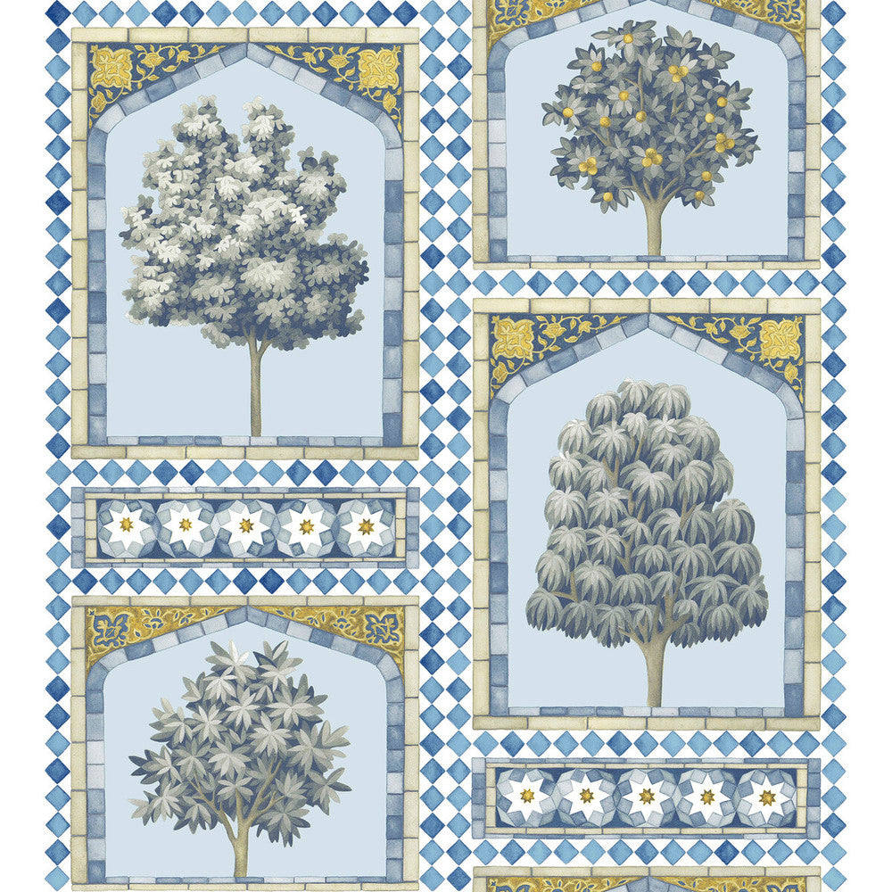 Sultan'S Palace China Blue & Ochre by Cole & Son Wallcovering COLE & SON MARTYN LAWRENCE BULLARD PAPER - 100% United Kingdom - Horizontal: - and Vertical: 30 27 - Fabric Carolina -