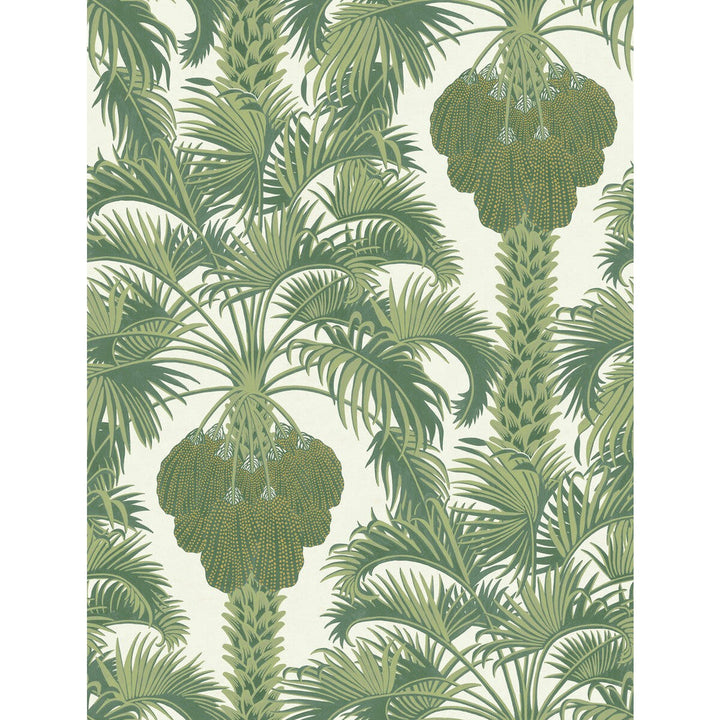Hollywood Palm Leaf Green by Cole & Son Designer Wallcovering COLE & SON MARTYN LAWRENCE BULLARD PAPER - 100% United Kingdom - Horizontal: - and Vertical: 27 20.5 - Swanky Fabrics -