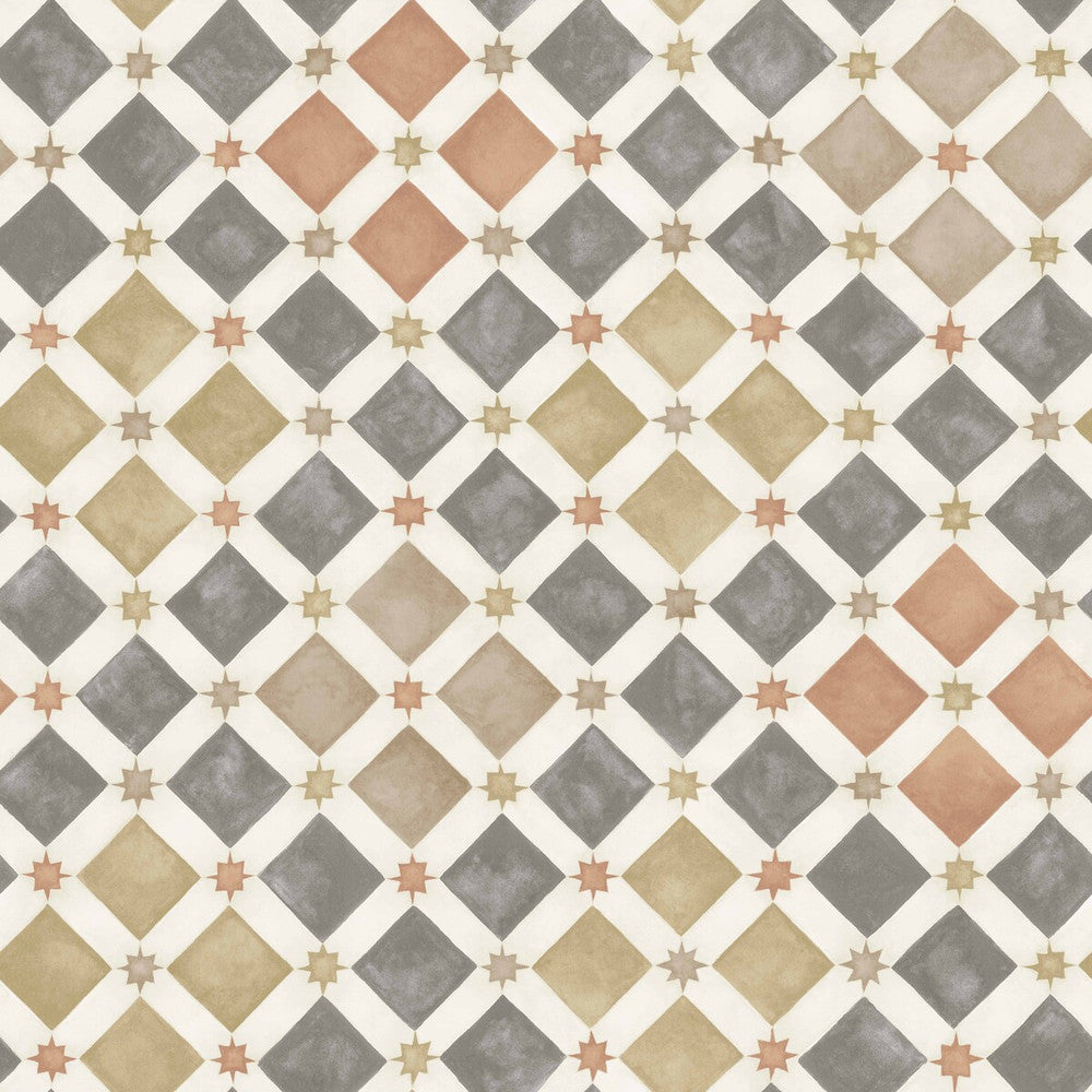 Zellige Spice & Charcoal by Cole & Son Wallcovering COLE & SON MARTYN LAWRENCE BULLARD PAPER - 100% United Kingdom - Horizontal: - and Vertical: 20.5 20.5 - Fabric Carolina -
