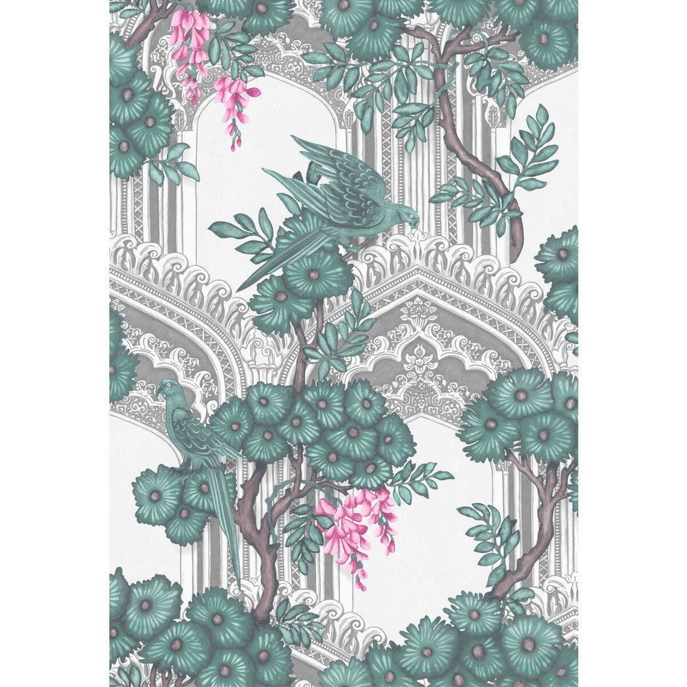 Babylon Teal & Pink by Cole & Son Wallcovering COLE & SON MARTYN LAWRENCE BULLARD PAPER - 100% United Kingdom Horizontal: and Vertical: 30 20.5 - Fabric Carolina -