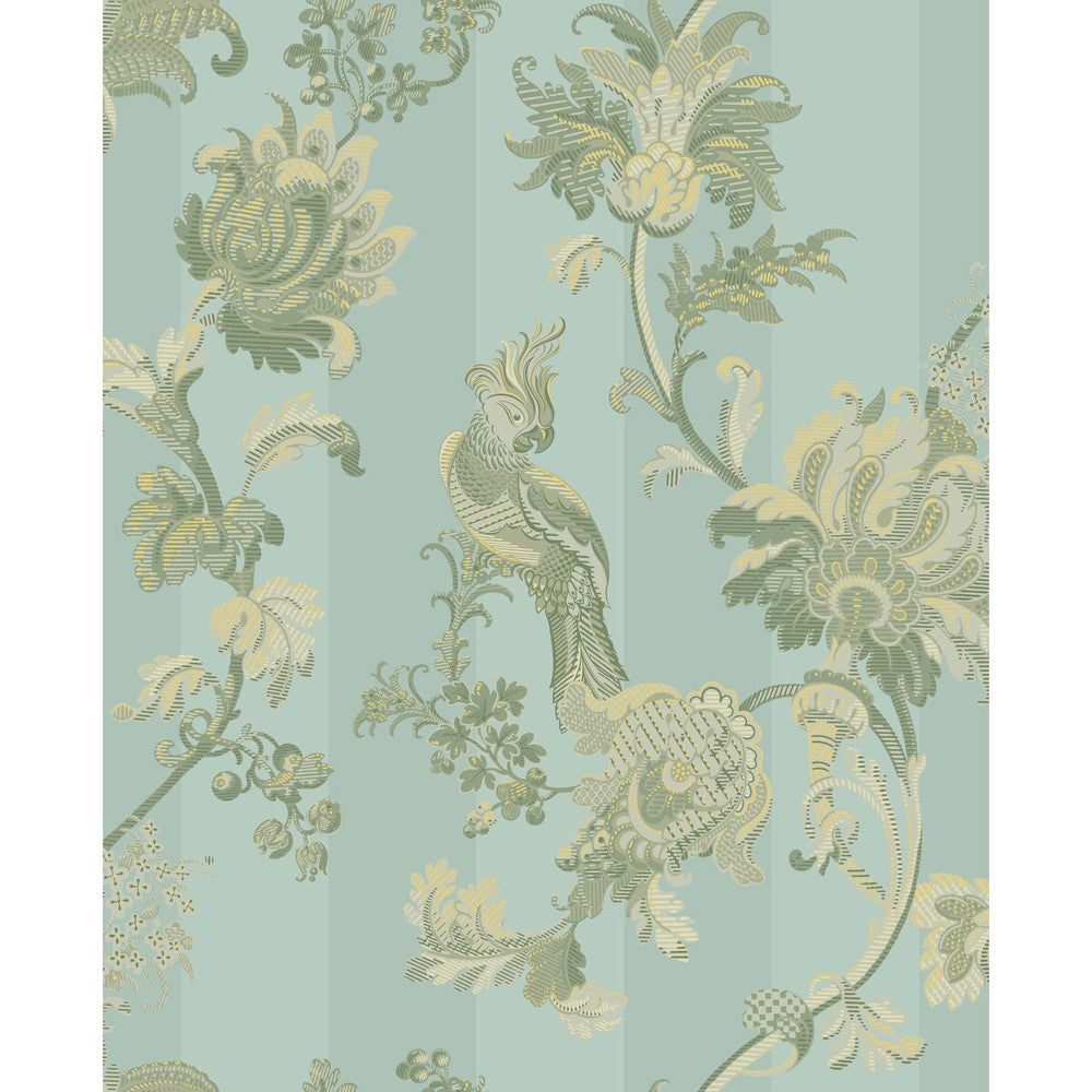 Zerzura Duck Egg & Olive by Cole & Son Wallcovering COLE & SON MARTYN LAWRENCE BULLARD PAPER - 100% United Kingdom Horizontal: and Vertical: 25.2 20.5 - Fabric Carolina -