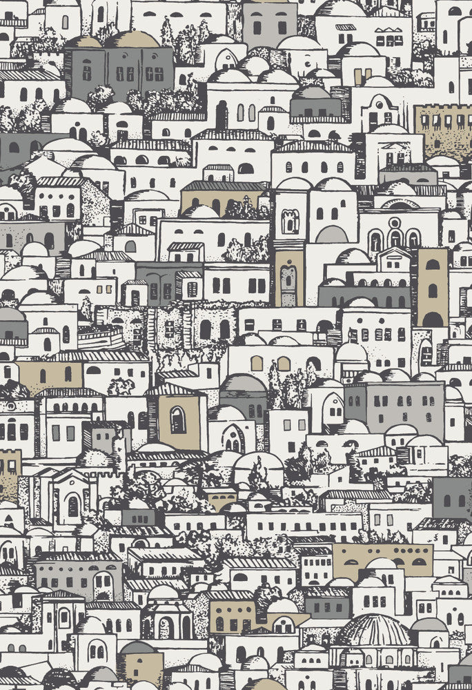 Mediterranea White & Metallic by Cole & Son Wallcovering