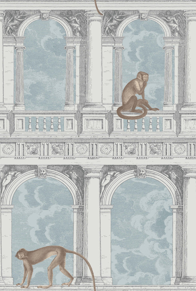 Procuratie Con Vista Stone & Powder Blue by Cole & Son Wallcovering