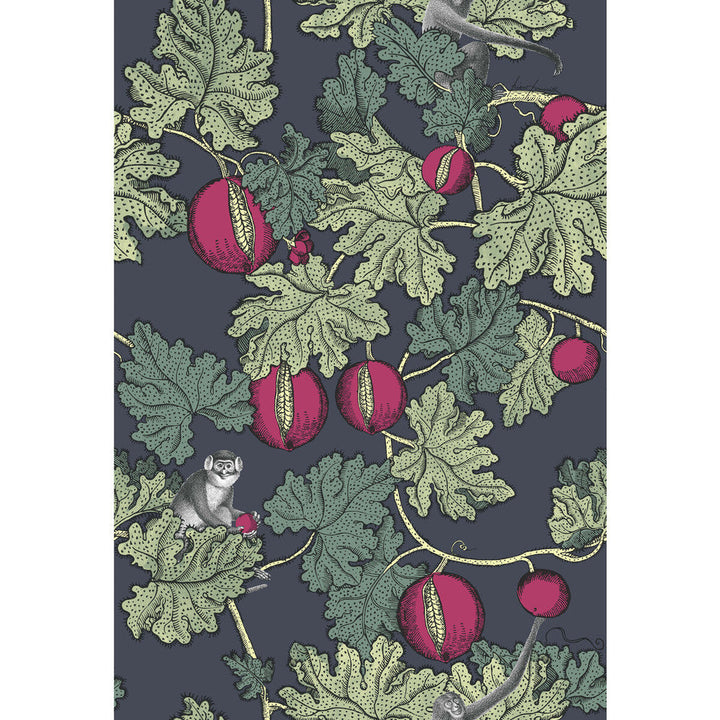Frutto Proibito Ink & Magenta by Cole & Son Designer Wallcovering COLE & SON FORNASETTI PAPER - 100% United Kingdom - Horizontal: - and Vertical: 30 20.5 - Swanky Fabrics -