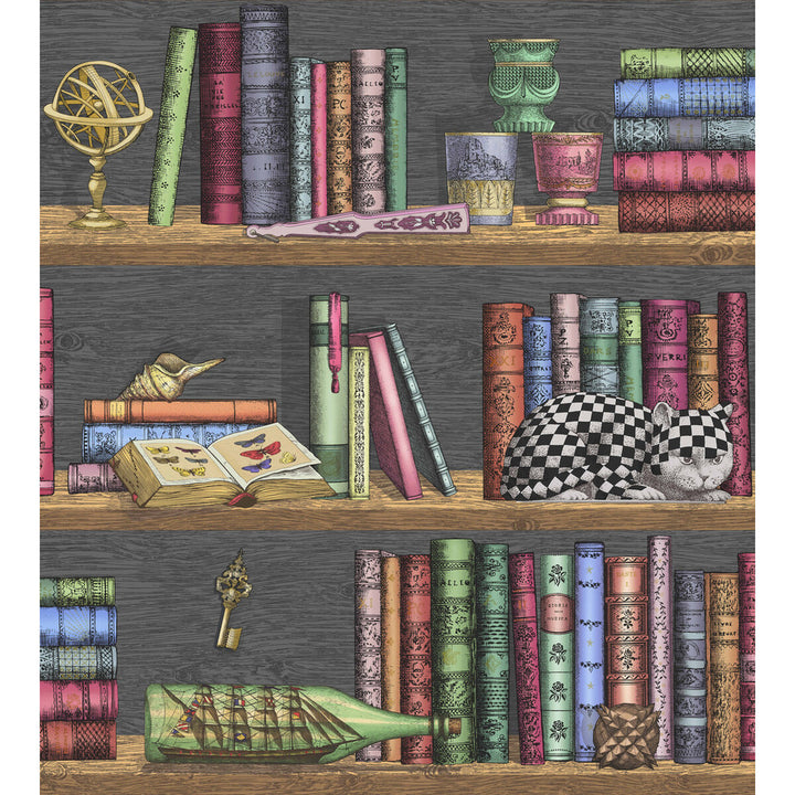Libreria Rich Multi by Cole & Son Wallcovering COLE & SON FORNASETTI SENZA TEMPO PAPER - 100% United Kingdom - Horizontal: 27 and Vertical: 30 27 - Fabric Carolina -