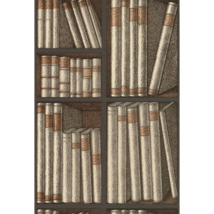 Ex Libris Oat/Charcoal by Cole & Son Wallcovering