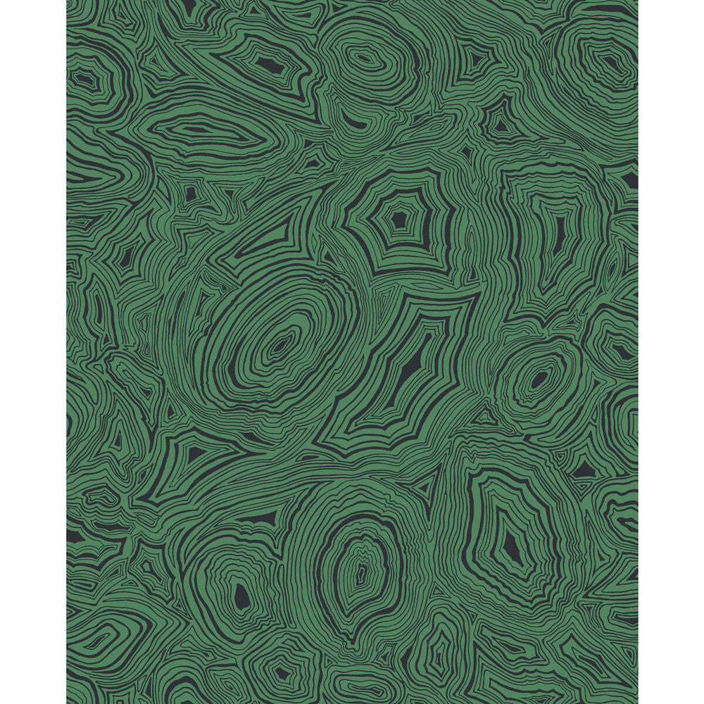 Malachite Emerald/Black by Cole & Son Wallcovering COLE & SON FORNASETTI SENZA TEMPO PAPER - 100% United Kingdom Horizontal: 20.5 and Vertical: 25.2 20.5 - Fabric Carolina -