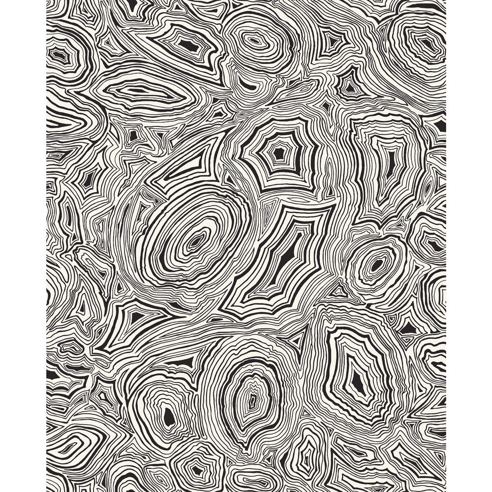 Malachite White/Black by Cole & Son Wallcovering COLE & SON FORNASETTI SENZA TEMPO PAPER - 100% United Kingdom Horizontal: 20.5 and Vertical: 25.2 20.5 - Fabric Carolina -