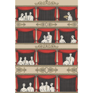 Teatro Linen/Rouge by Cole & Son Wallcovering