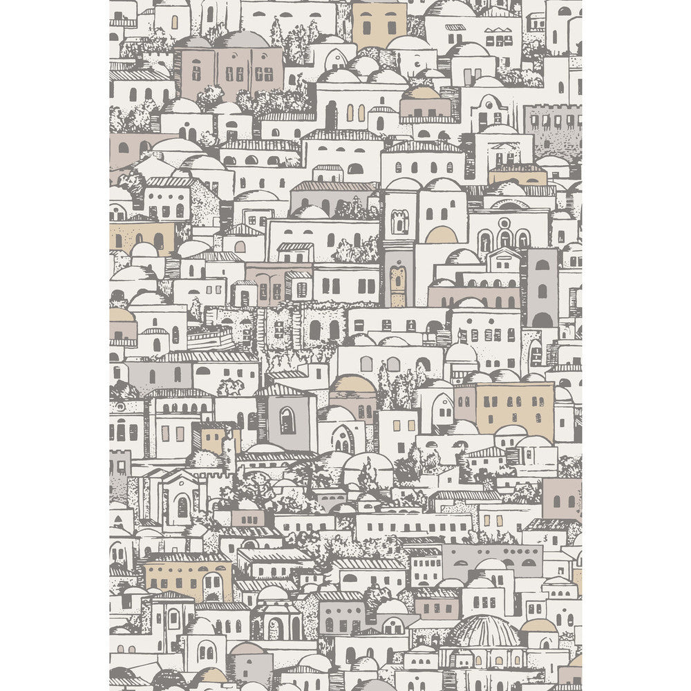 Mediterranea White/Gilver by Cole & Son Wallcovering COLE & SON FORNASETTI SENZA TEMPO PAPER - 100% United Kingdom - Horizontal: 20.5 and Vertical: 29.9 20.5 - Fabric Carolina -