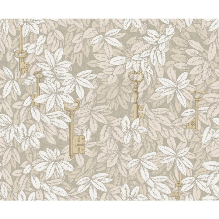 Chiavi Segrete Parchment by Cole & Son Wallcovering COLE & SON FORNASETTI SENZA TEMPO PAPER - 100% United Kingdom - Horizontal: 27 and Vertical: 22.4 27 - Fabric Carolina -