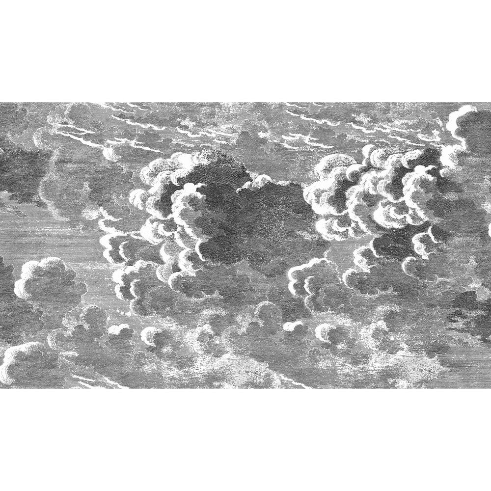 Nuvolette Black/White by Cole & Son Wallcovering COLE & SON FORNASETTI SENZA TEMPO PAPER - 100% United Kingdom - Horizontal: 54 and Vertical: 31.5 54 - Fabric Carolina -