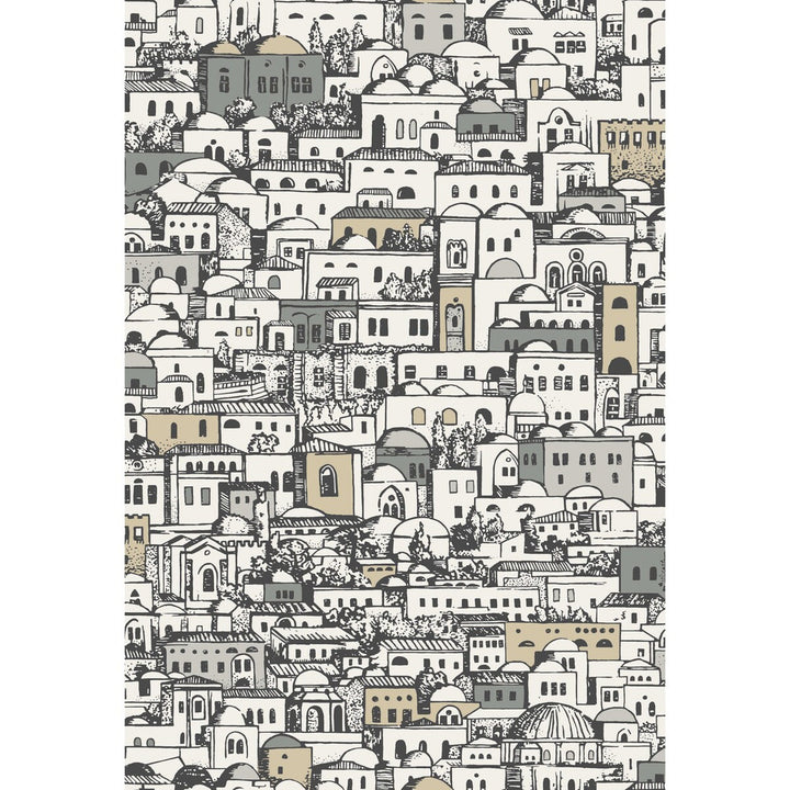 Mediterranea White & Metallic by Cole & Son Wallcovering COLE & SON FORNASETTI PAPER - 100% United Kingdom Horizontal: and Vertical: 30 20.5 - Fabric Carolina -