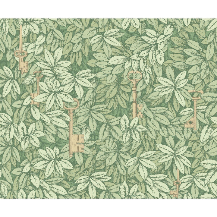 Chiavi Segrete Olive by Cole & Son Designer Wallcovering COLE & SON FORNASETTI PAPER - 100% United Kingdom Horizontal: and Vertical: 22.4 27 - Swanky Fabrics -