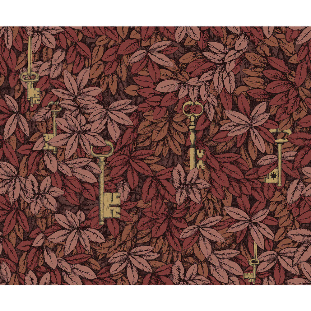 Chiavi Segrete Autumnal Leaves by Cole & Son Wallcovering COLE & SON FORNASETTI PAPER - 100% United Kingdom - Horizontal: 27 and Vertical: 22.4 27 - Fabric Carolina -
