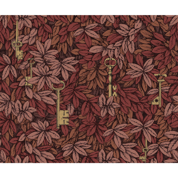 Chiavi Segrete Autumnal Leaves by Cole & Son Wallcovering COLE & SON FORNASETTI PAPER - 100% United Kingdom Horizontal: 27 and Vertical: 22.4 27 - Fabric Carolina -