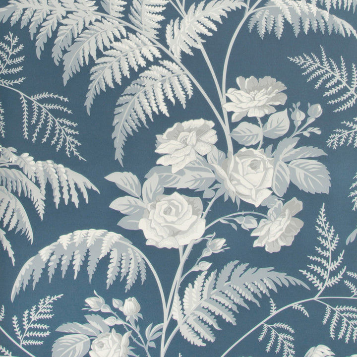 Rose White/Ice Blue/Denim by Cole & Son Wallcovering
