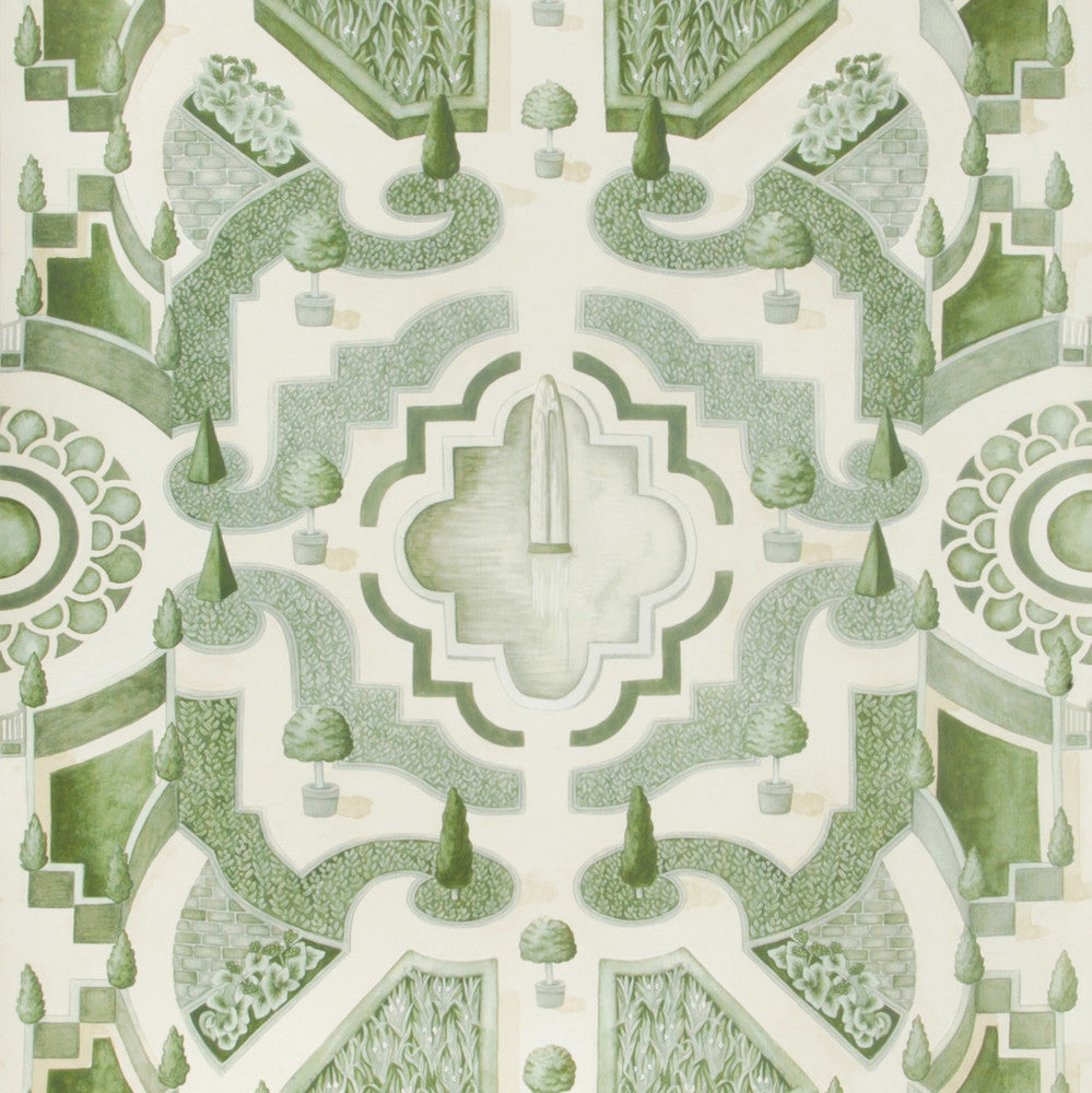Topiary Leaf Green by Cole & Son Wallcovering