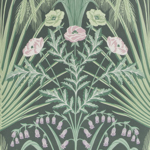 Bluebell Sage On Charcoal by Cole & Son Wallcovering