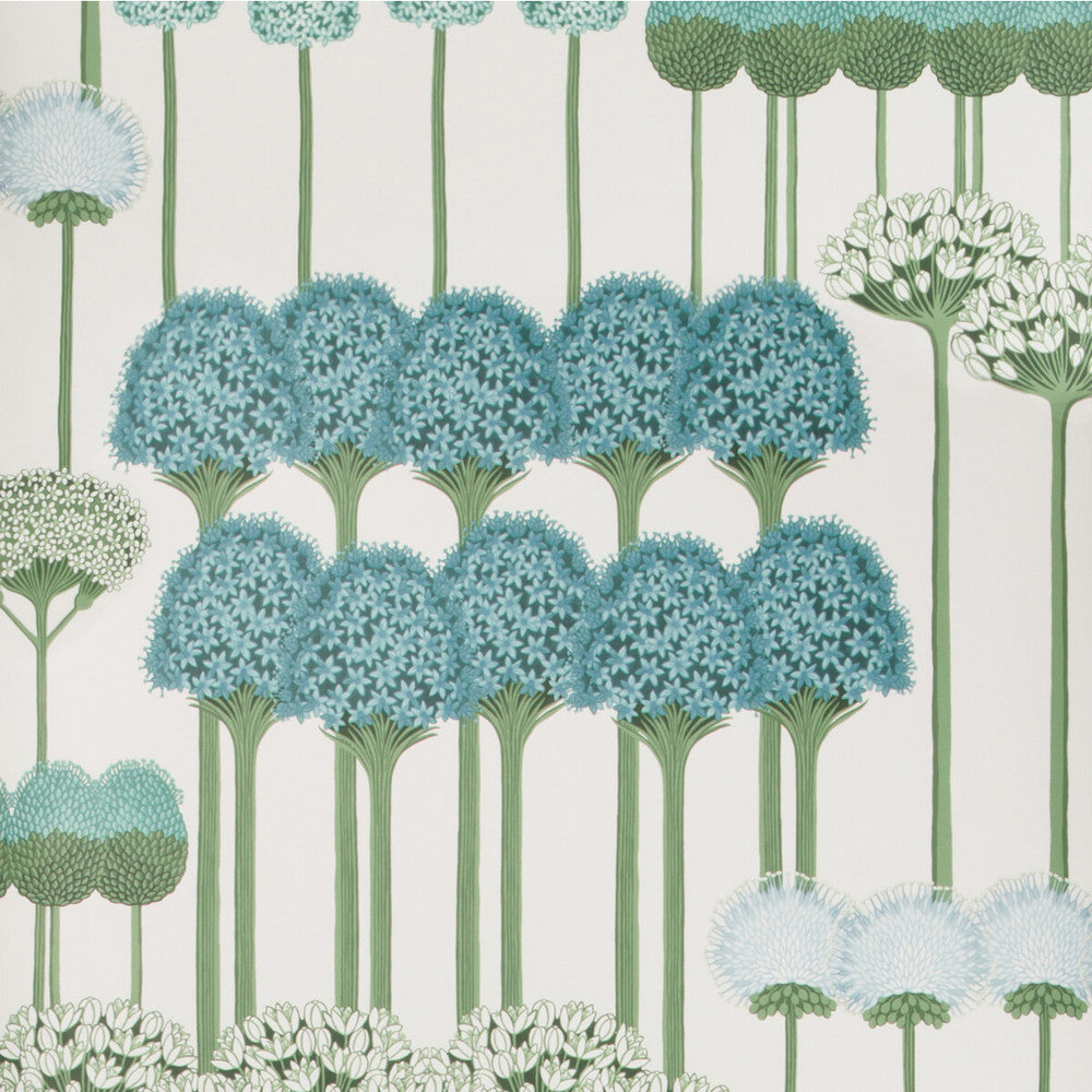 Allium Teal/Jade/White by Cole & Son Wallcovering COLE & SON BOTANICAL BOTANICA PAPER - 100% United Kingdom Horizontal: and Vertical: 30 20.5 - Fabric Carolina -