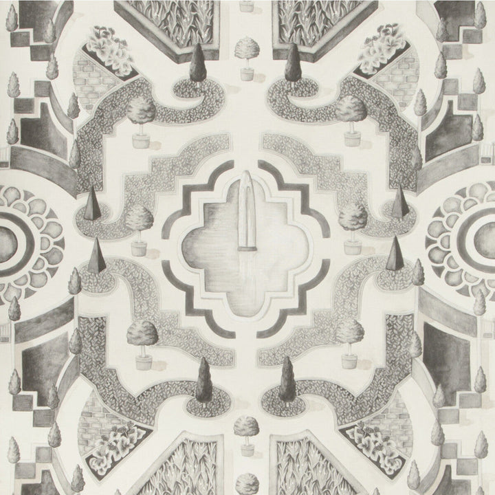 Topiary Soot by Cole & Son Designer Wallcovering COLE & SON BOTANICAL BOTANICA PAPER - 100% United Kingdom Horizontal: 20.5 and Vertical: 30 20.5 - Swanky Fabrics -
