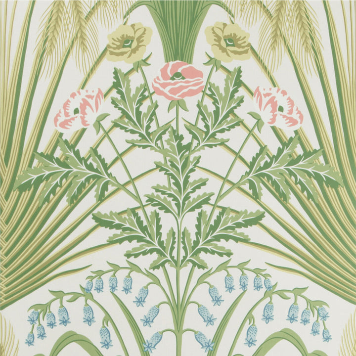 Bluebell Spring Green/Crm by Cole & Son Wallcovering COLE & SON BOTANICAL BOTANICA PAPER - 100% United Kingdom Horizontal: 20.5 and Vertical: 30 20.5 - Fabric Carolina -