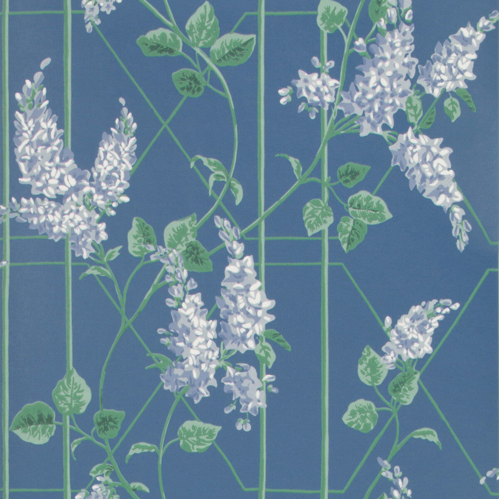 Wisteria P Blue/Jade/C Blue by Cole & Son Wallcovering COLE & SON BOTANICAL BOTANICA PAPER - 100% United Kingdom Horizontal: 20.5 and Vertical: 20.5 20.5 - Fabric Carolina -