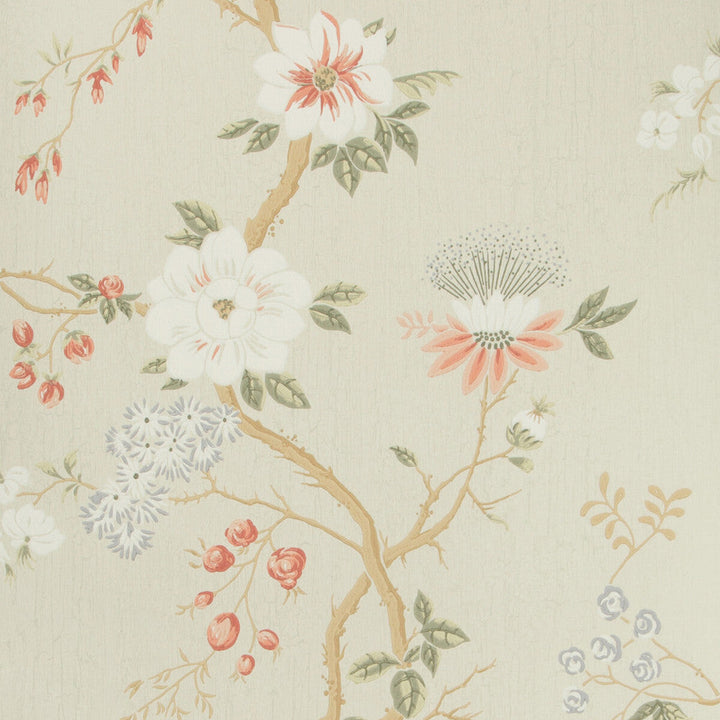 Camellia Coral/D Egg/Ednil by Cole & Son Designer Wallcovering COLE & SON BOTANICAL BOTANICA PAPER - 100% United Kingdom Horizontal: and Vertical: 24 20.5 - Swanky Fabrics -