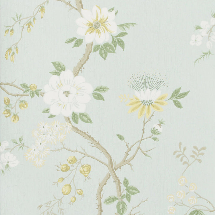 Camellia Lemon/Sage/Prm Blu by Cole & Son Wallcovering COLE & SON BOTANICAL BOTANICA PAPER - 100% United Kingdom - Horizontal: - and Vertical: 24 20.5 - Fabric Carolina -
