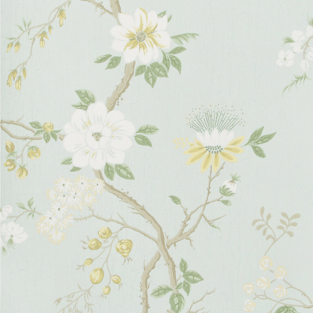 Camellia Lemon/Sage/Prm Blu by Cole & Son Wallcovering Cole & Son Wallcovering Camellia Lemon/Sage/Prm BluWallcovering COLE & SON BOTANICAL BOTANICA PAPER - 100% United Kingdom </p><p>Repeat: H: , V: 24 20.5 - Fabric Carolina -