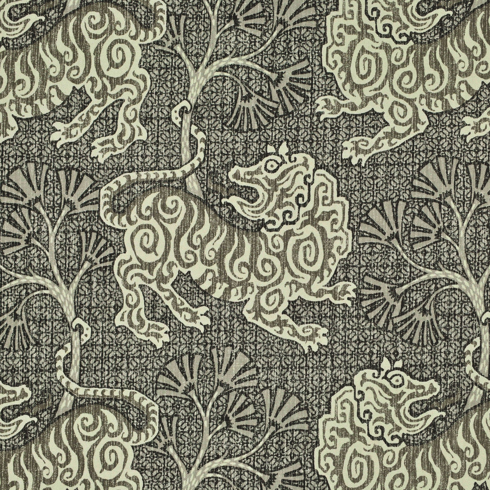 Lion Dance Teak 3 by P Kaufmann Fabrics Fabric