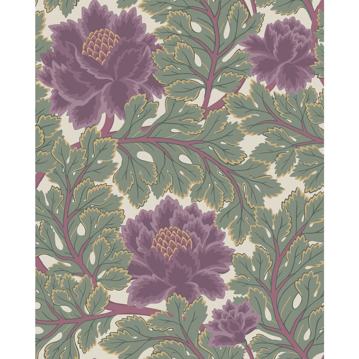 Aurora Mulberry/Sage/Parc by Cole & Son Wallcovering COLE & SON PEARWOOD PAPER - 100% United Kingdom Horizontal: 20.5 and Vertical: 25.5 20.5 - Fabric Carolina -