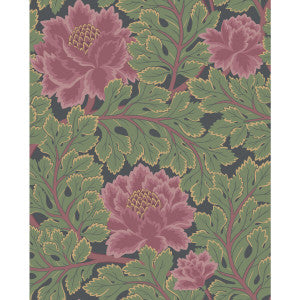 Aurora Rose/Forest/Char by Cole & Son Wallcovering