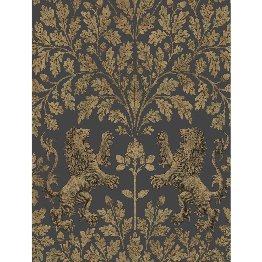Boscobel Oak Ant Gold/Blk by Cole & Son Designer Wallcovering COLE & SON PEARWOOD PAPER - 100% United Kingdom - Horizontal: 20.5 and Vertical: 27 20.5 - Swanky Fabrics -