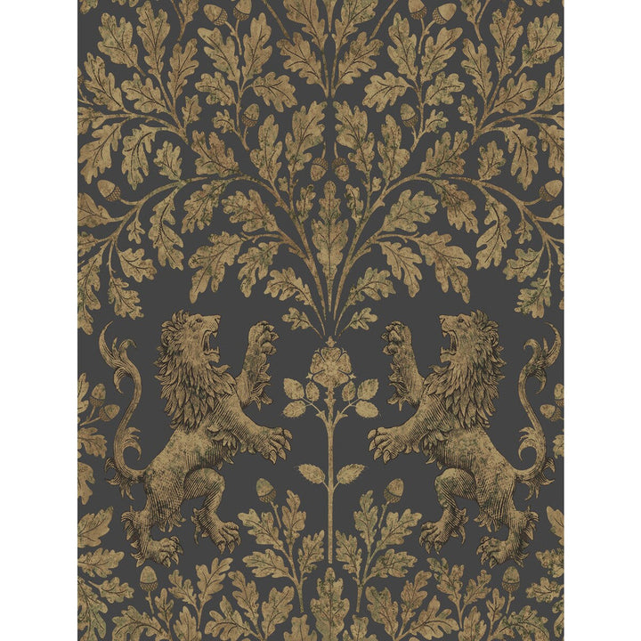 Boscobel Oak Ant Gold/Blk by Cole & Son Designer Wallcovering COLE & SON PEARWOOD PAPER - 100% United Kingdom Horizontal: 20.5 and Vertical: 27 20.5 - Swanky Fabrics -