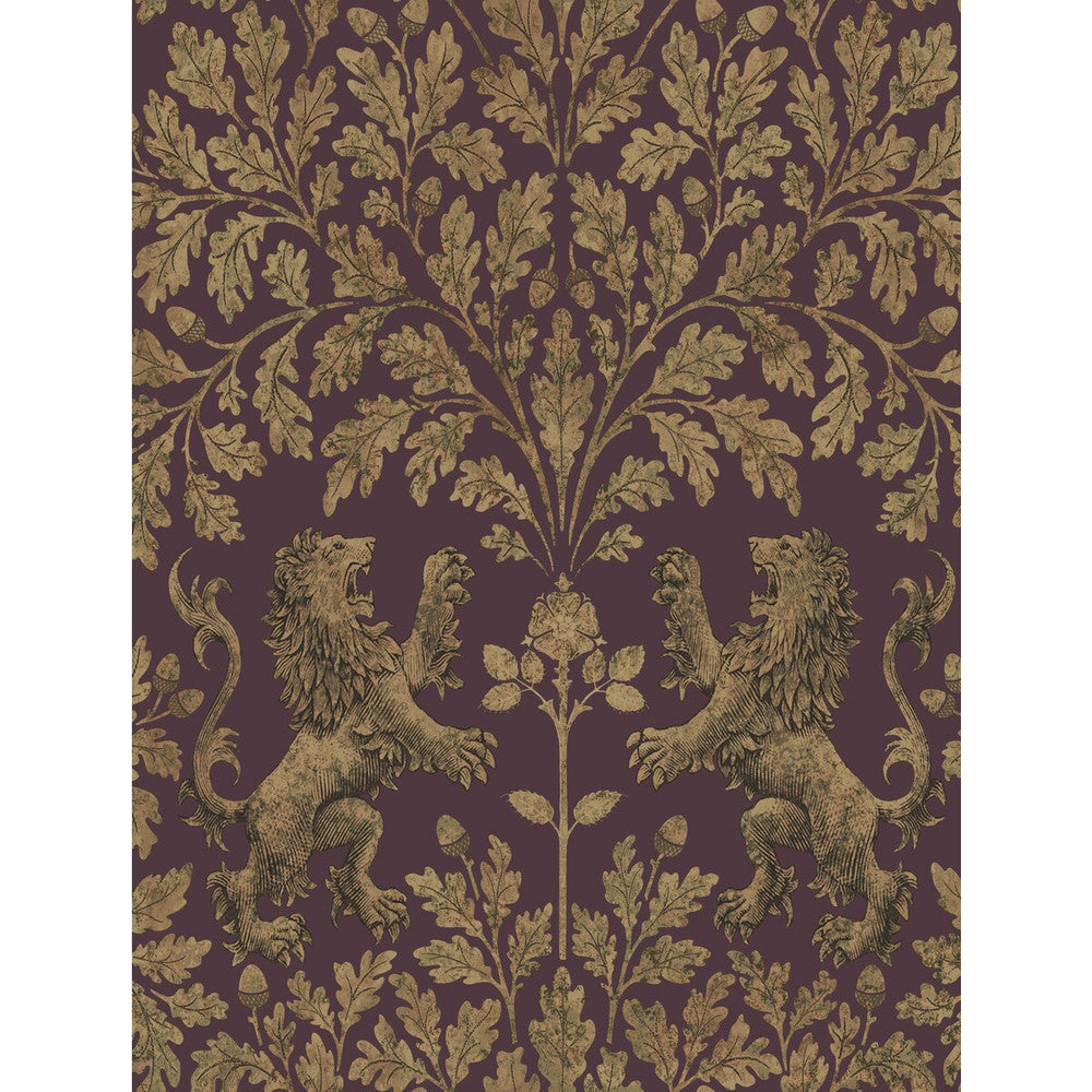 Boscobel Oak Gold/Claret by Cole & Son Wallcovering COLE & SON PEARWOOD PAPER - 100% United Kingdom - Horizontal: 20.5 and Vertical: 27 20.5 - Fabric Carolina -