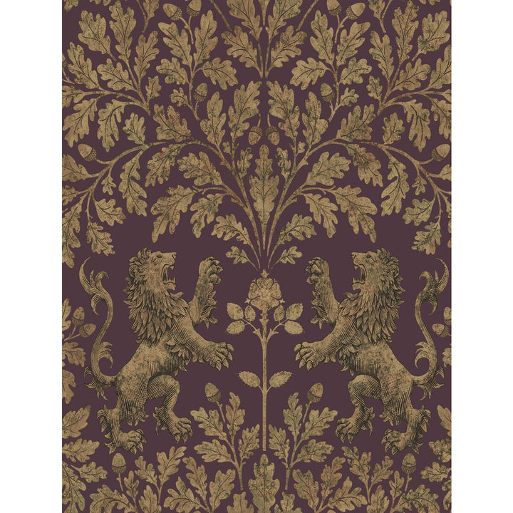 Boscobel Oak Gold/Claret by Cole & Son Wallcovering COLE & SON PEARWOOD PAPER - 100% United Kingdom - Horizontal: 20.5 and Vertical: 27 20.5 - Fabric Carolina -