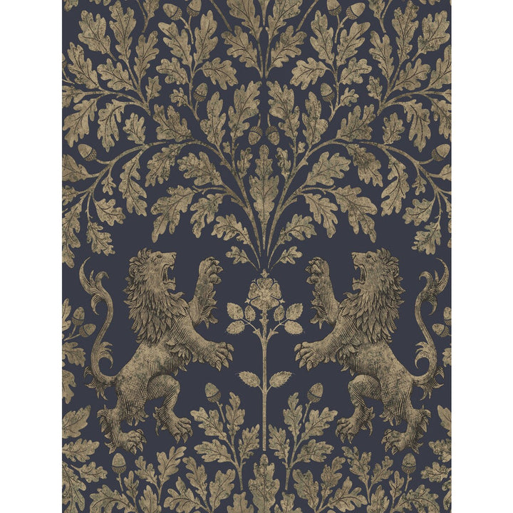 Boscobel Oak M Gilver/Ink by Cole & Son Designer Wallcovering COLE & SON PEARWOOD PAPER - 100% United Kingdom - Horizontal: 20.5 and Vertical: 27 20.5 - Swanky Fabrics -