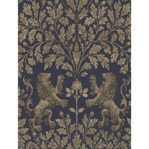 Boscobel Oak M Gilver/Ink by Cole & Son Wallcovering